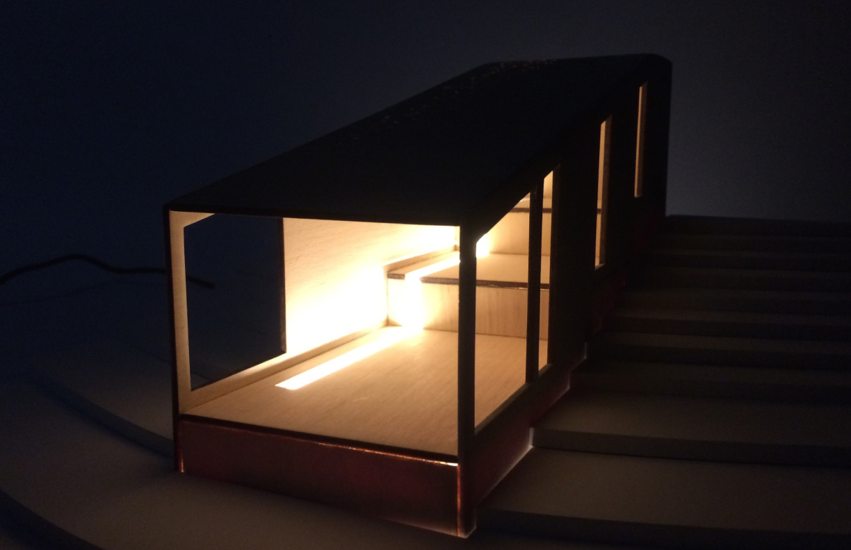 Lightbox model with a shining light tunnel - IRD 400