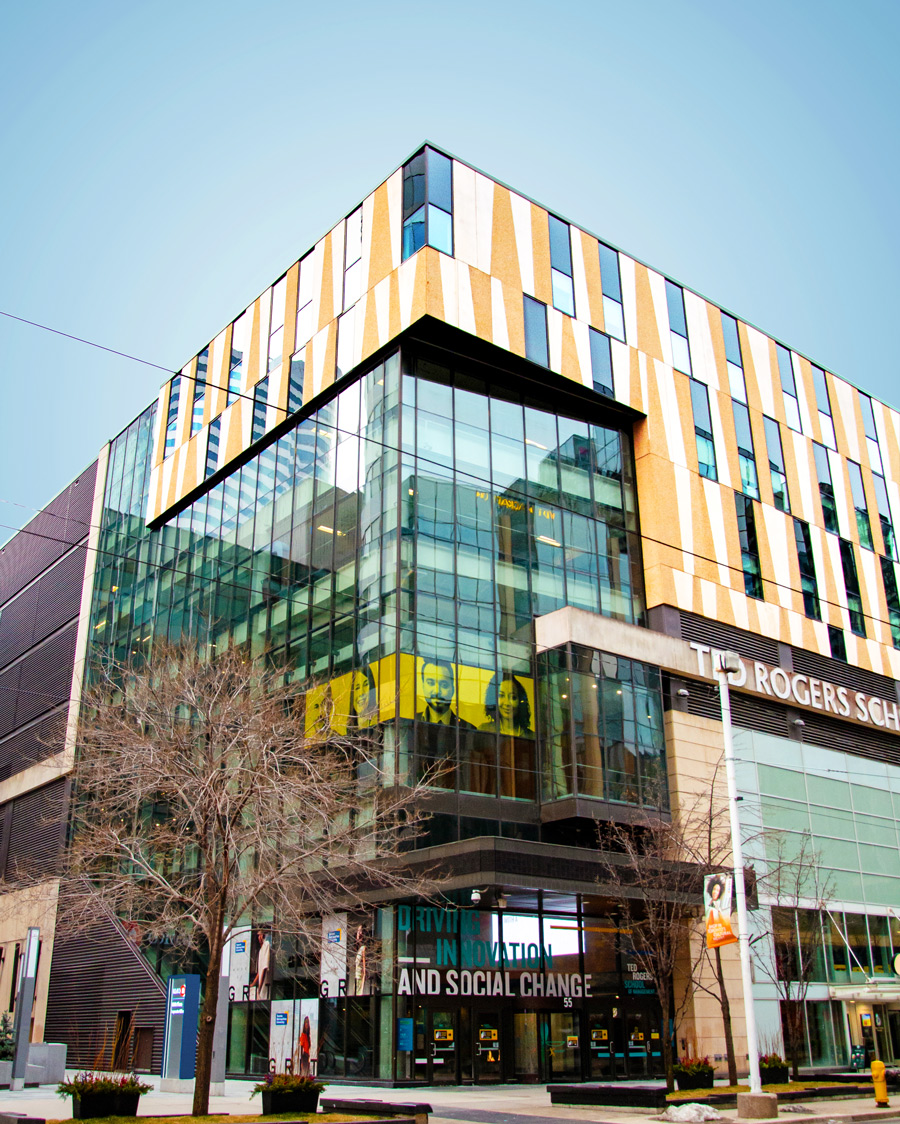 Exterior view of the Ted Rogers School building