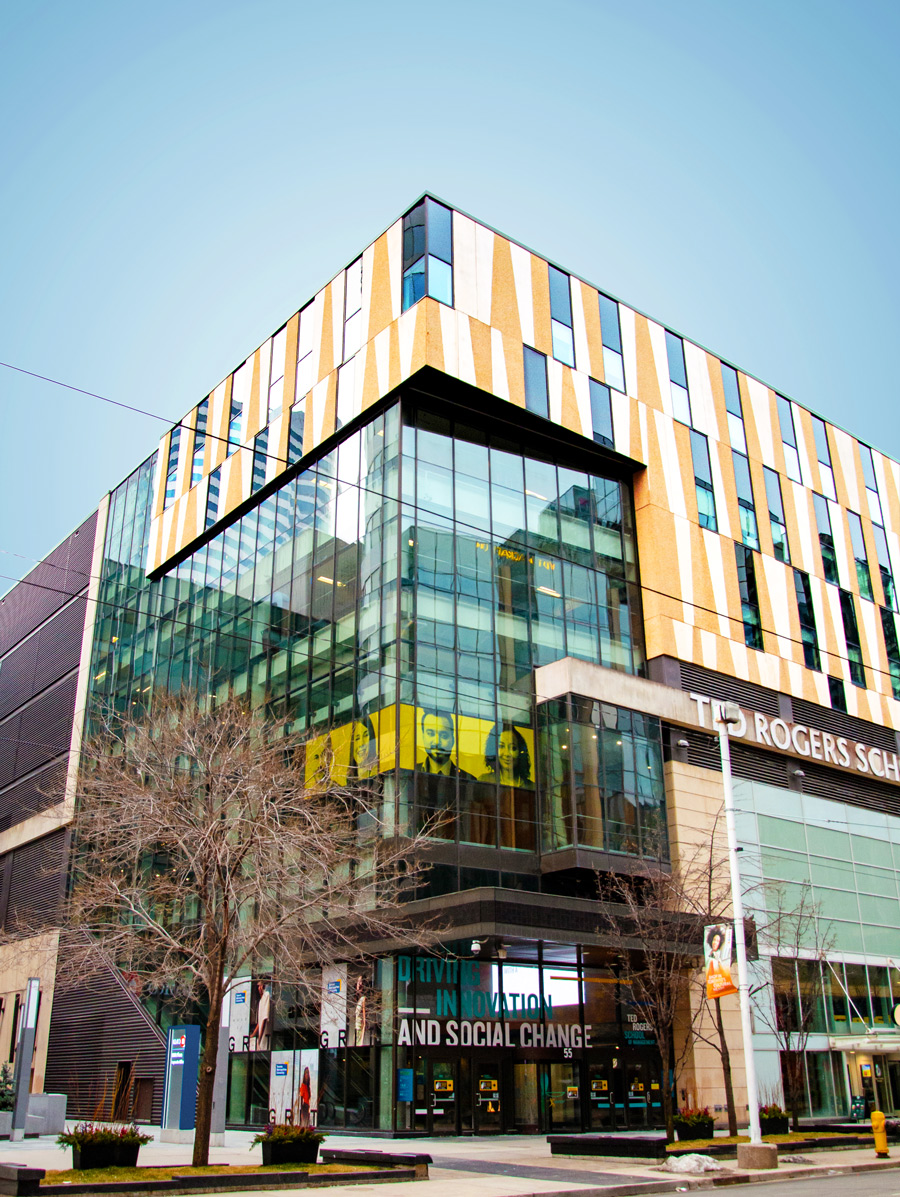 Exterior view of the Ted Rogers School building