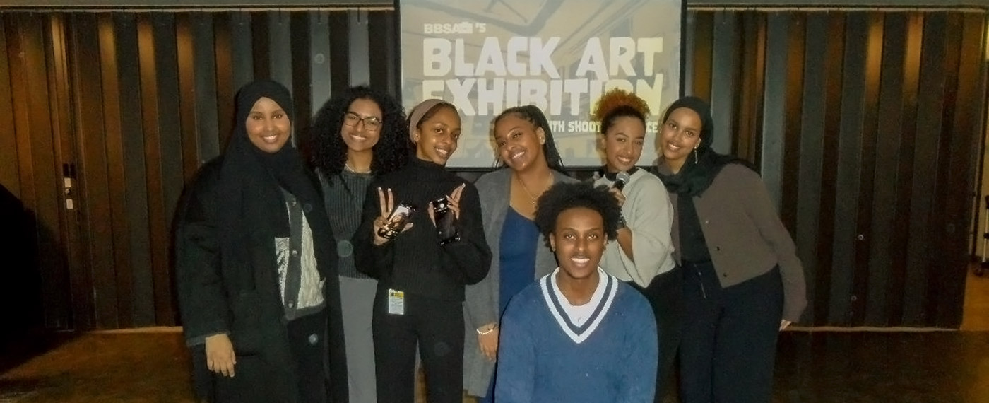 BBSA members posing at the Black Art Exhibition