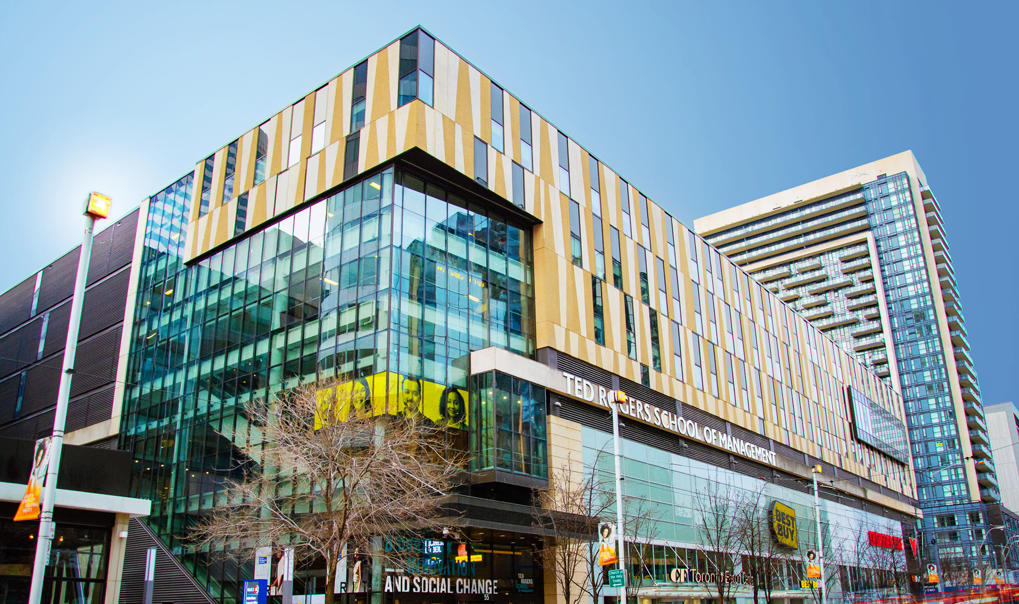 Exterior view of the Ted Rogers School of Management building