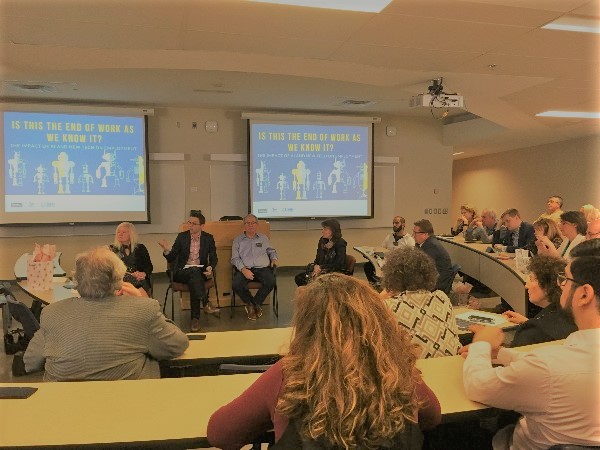 From left: Stacey Allerton, Sean Mullin, Buzz Hargrove, Diane Francis