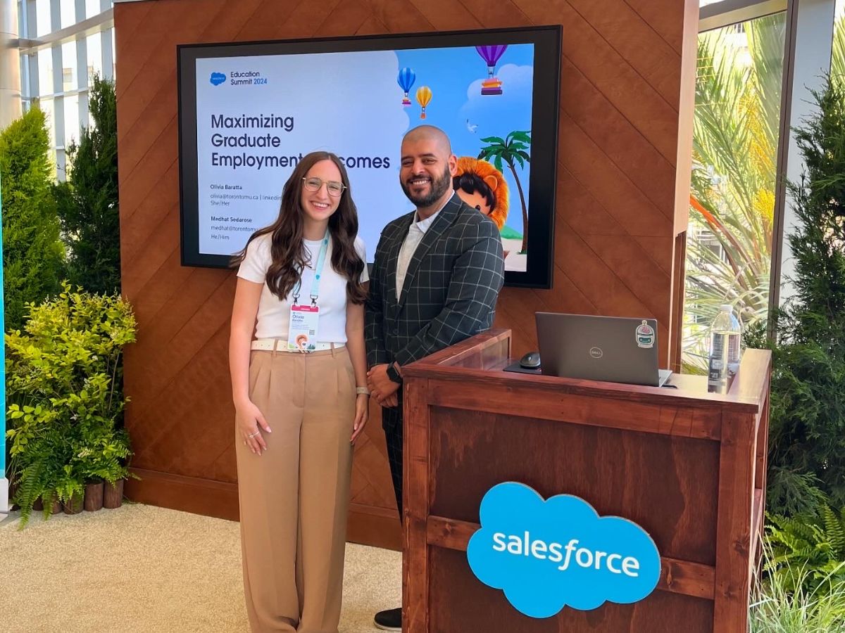 Olivia Baratta and Medhat Sedarose at Salesforce Summit
