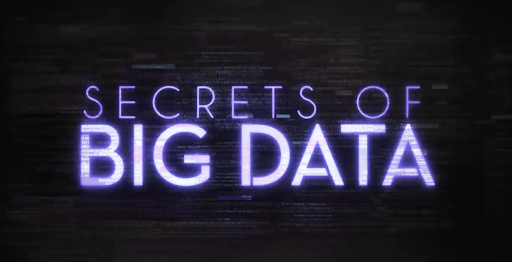 A digitally rendered series poster with the title “Secrets of Big Data” highlighted in neon purple text against a black background.
