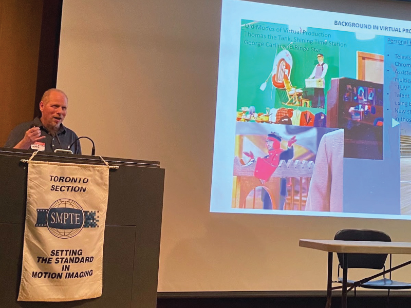 Rick Grunberg, one of the organizers and presenters of SMPTE, teaches and presents lectures on topics related to virtual production