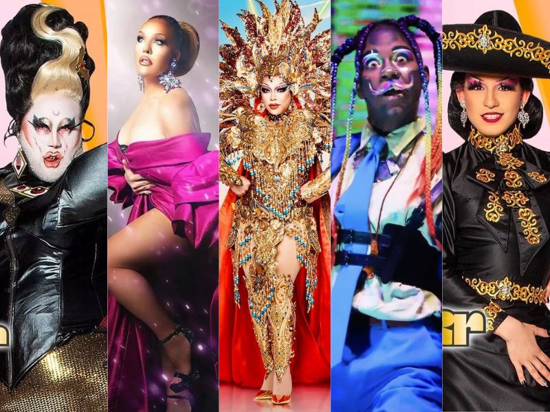 The drag artists who performed at the event dressed in colourful drag attire.