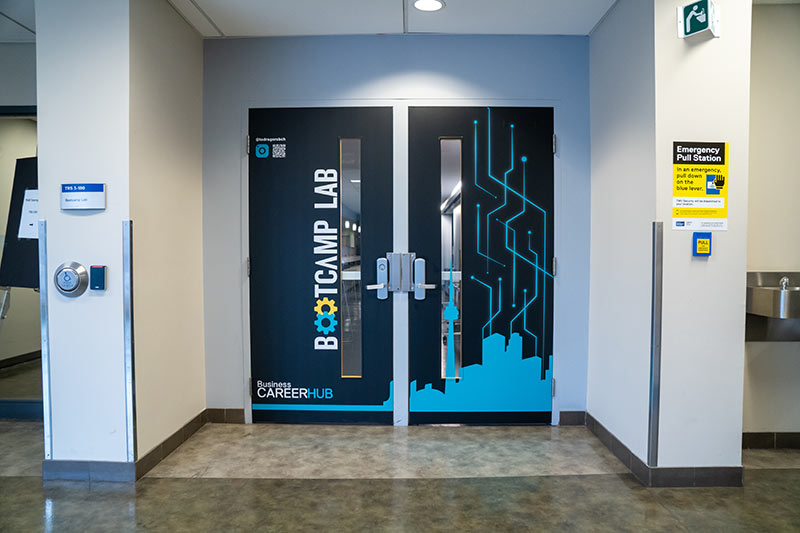 Bootcamp Lab double doors entrance