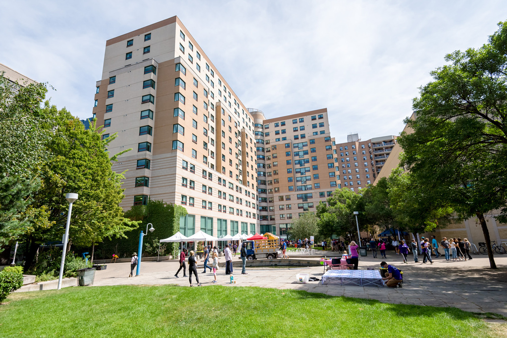 wide shot of pitman quad 