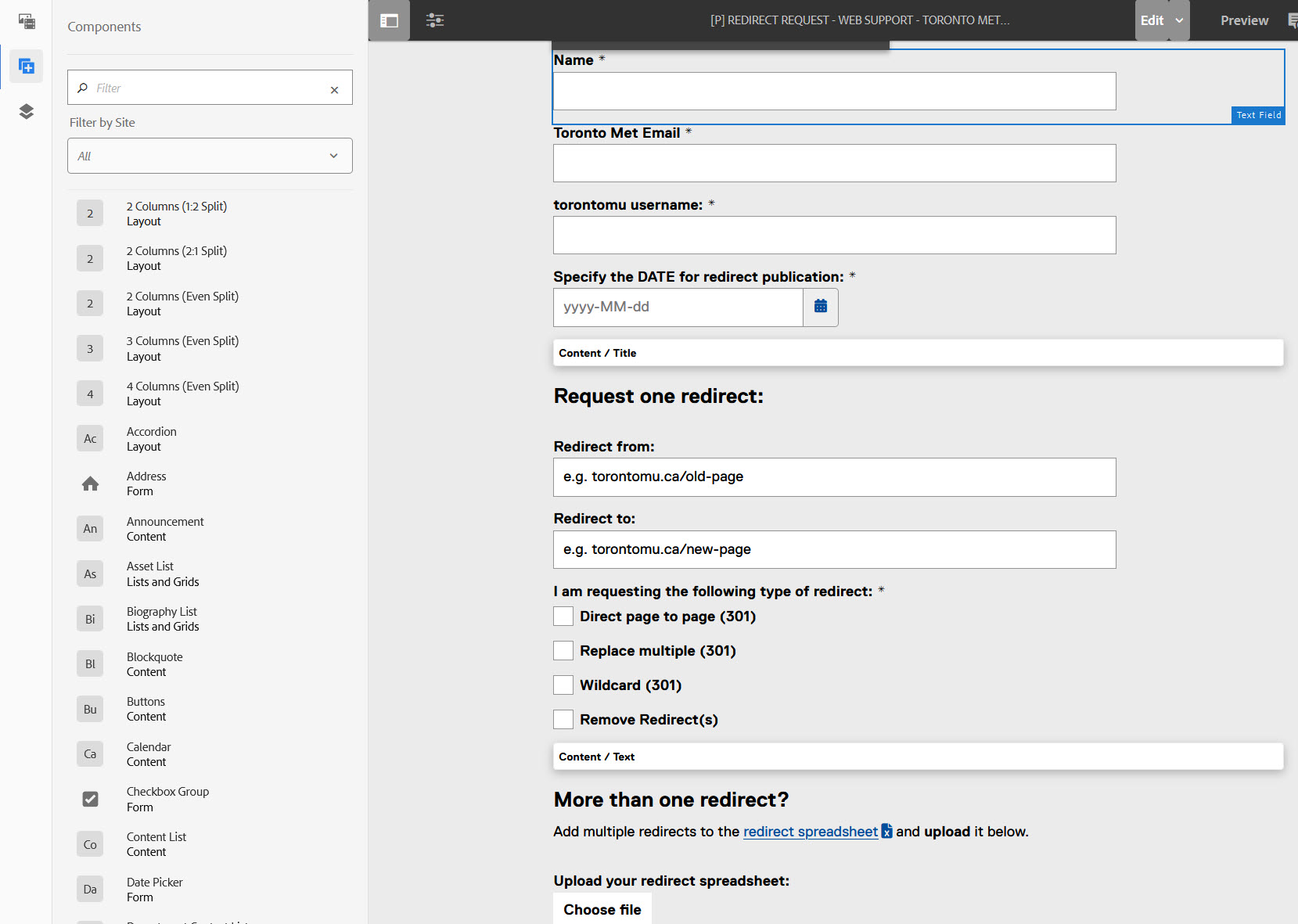 Departmental Forms, Student Forms